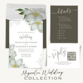 Elegant QR Code RSVP Online Kalligrafie Script Informatiekaartje