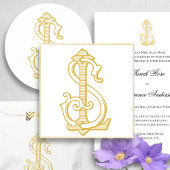 BEWERKBARE KLEUR SL monogram LS monogram Dank u Kaart