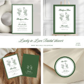 Shamrock Hoefijzer Bruidsdouche Retouradres Etiket