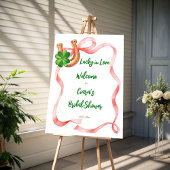 Lucky in love klaverblad strik lint vrijgezellenfe papieren bekers