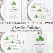 Shamrock-Baby shower Bedankkaart