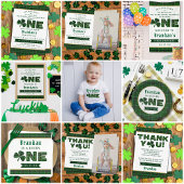 Lucky Little Shamrock 1st Birthday Ronde Kartonnen Onderzetter