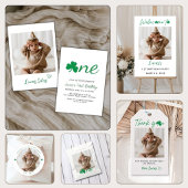Eerste verjaardag foto uitnodiging Shamrock One