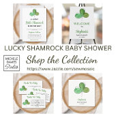 Lucky Little Shamrock Baby shower Papieren Bordje
