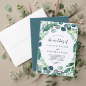 Lush Greenery en Eucalyptus The Wedding of Kaart (Personaliseer deze collectie van deze onafhankelijke maker. Test)