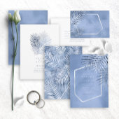 Lush Palm Leaf Wedding Seating Blue/Wht ID956 Acryl Bord
