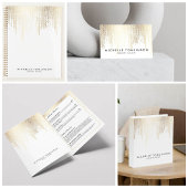 Luxe Faux Gold Confetti Rain Pattern Korting Kaart Visitekaartje