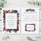 Luxe Bloemenbruiloft RSVP met Entree Keuzes (Personaliseer de collectie van deze zelfstandige maker.)