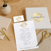 Luxe Faux Gold geschilderde cirkel platte Notecard Notitiekaartje