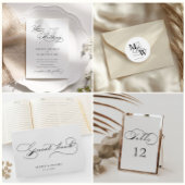 Luxe Typografie Bruiloft Menu Kaart