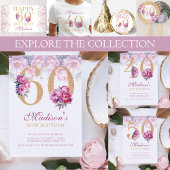 Luxe aangepaste 60e verjaardag pioenrozen gouden g kartonnen onderzetters