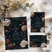 Luxe Art Nouveau Floral Wedding Kaart