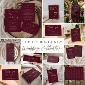 Elegant Burgundy Wedding Cards and Gifts Sign Fotoplaat
