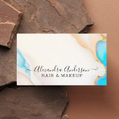 Modern Blauw Wit Agaat Marmer Opal Product Label