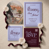 Luxe Periwinkle Script Trouwceremonieprogramma Handwaaier