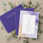 Luxe Paars en Golden Abstract sparen de datum Kaart (Personaliseer deze collectie van deze onafhankelijke maker. Test)