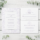 Gepersonaliseerde dank voor de bruiloft van Paarse Ronde Sticker (Personaliseer de collectie van deze zelfstandige maker.)