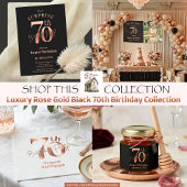 Elegant Rose Gold 70th Birthday Party Welcome Spandoek