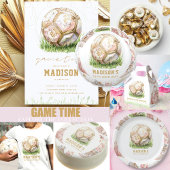 Luxe Meisje Verjaardag Roze Goud Voetbal Spandoek