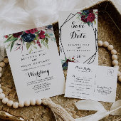 Luxe Whimsical Boho Floral Sip and See Kaart