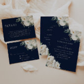 Elegant Salie Blad & Wit Bloemen Bruiloft Marine Hart Sticker