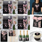 30e Verjaardag Luxe Roos Wijnfeestbord Spandoek