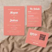 Minimale Roze Koraal Wedding Shuttle Service Sign Poster (Personaliseer de collectie van deze zelfstandige maker.)