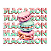 Yummy Pastel Macaron Cookies met  Vibe Magneet