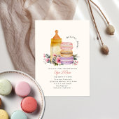 Bonjour Bébé Franse Macarons & Melk Baby shower Papieren Bordje