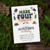 Gemaakt voor avontuur 4e verjaardag uitnodiging