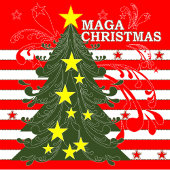 Heb zelf een MAGA Little Christmas Patriotic Feestdagenkaart