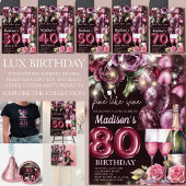 Gepersonaliseerde luxe wijn & ballonnen 60ste verj bedankdoosjes