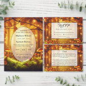 Magische Amber Forest Sprookjeshuwelijk RSVP Kaartje (Personaliseer de collectie van deze zelfstandige maker.)