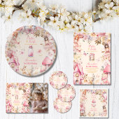 Magische fee bloementuin Pixie 1e verjaardag Ronde Sticker