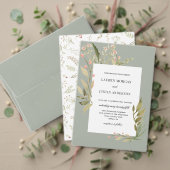 Magische bos bloemenbruiloft uitnodiging (Personaliseer deze collectie van deze onafhankelijke maker. Test)