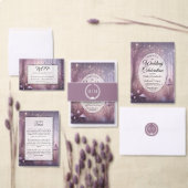 Magische Lavendel Fairy Lights bruiloft RSVP Kaartje (Personaliseer de collectie van deze zelfstandige maker.)