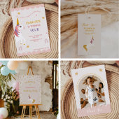 Een foto Magical Unicorn Pastel Dank u kaart