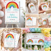 Personalized Rainbow Kids Birthday Custom Name Papieren Bekers
