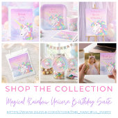 Pastel Rainbow Magical Unicorn Birthday Cadeaupapier