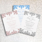 Silver Snowflake Winter Baby shower Papieren Bordje