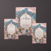 Magische sterren en sprankelende moderne bruiloft RSVP kaartje (Personaliseer de collectie van deze zelfstandige maker.)