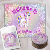 Magical Unicorn Birthday Invitation Kaart
