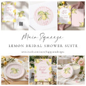 Main Squeeze Lemon Bruiloftsfeest Papieren Bordje
