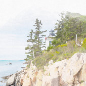 Maine Vuurtoren Acadia National Park bruiloft Kaart