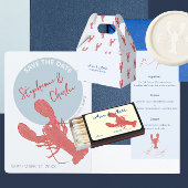 kreeft maine bruiloft bewaar de datum kaart