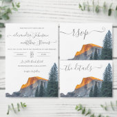 Yosemite Half Dome Sunset Wedding Save The Date (Personaliseer de collectie van deze zelfstandige maker.)