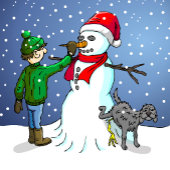 Maak een Sneeuwman Kerstfeest uitnodiging