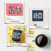 20e verjaardagsfeestje fotocollage blush roze spandoek