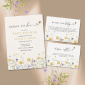 Wildflower Boho Rustic Bee Garden Schattige Baby s Bedankkaart