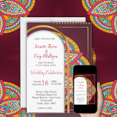 Mandala's in Gemengde Marrons - Rood & Herhaal pat Servet